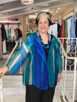 KC6 Origami Organza Jacket - Turquoise