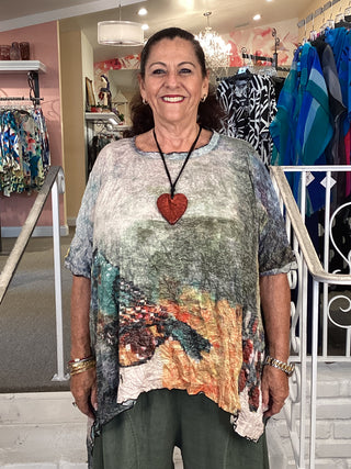 HI LO TUNIC TEE - BIRD & DOTS