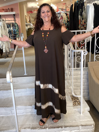 Dana Wave Dress - Espresso