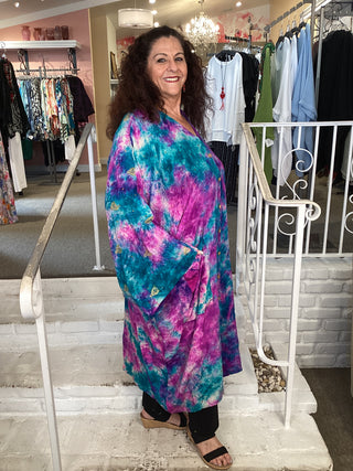 028 CREPE GAIA DUSTER DRESS