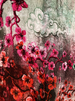 KIMONO - JOY BLOOM BORDER RED