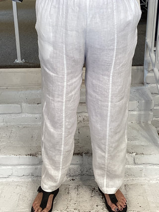 LINEN PANT - WHITE