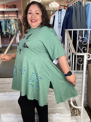 LOVE FLOWY TUNIC - GREEN