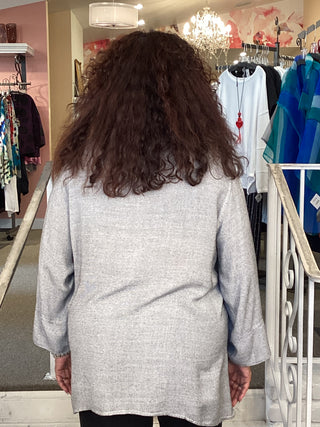 2248 Silver Stripe Top - Natural