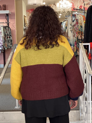 AS945H PATCH CARDIGAN - HONEY