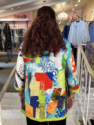 MIX MEDIA A ABSTRACT TOP/JKT