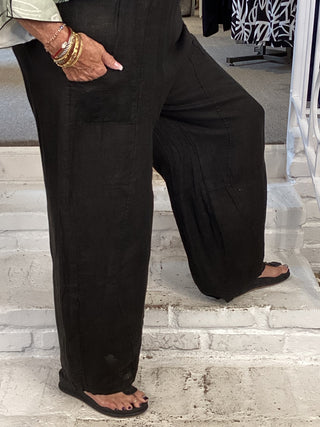 FRONT PKT PANT - BLACK