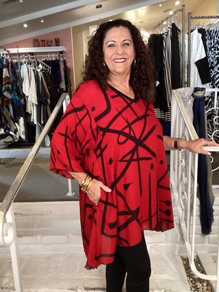MOROCCO TUNIC - ARIAL RED