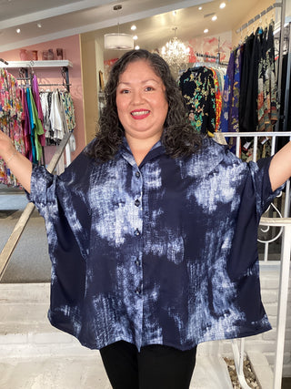 Button Shirt - Navy Waterfall