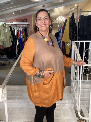 GAUZE TUNIC - ORANGE