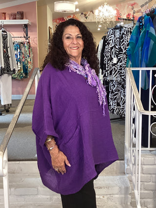 ROZA 2 POCKET TOP - PURPLE