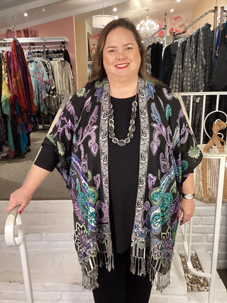 REVERSIBLE DUSTER - 18E BLK