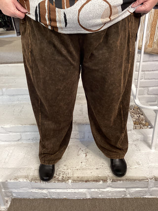 2 POCKET LANTERN PANT-CHOCOLAT