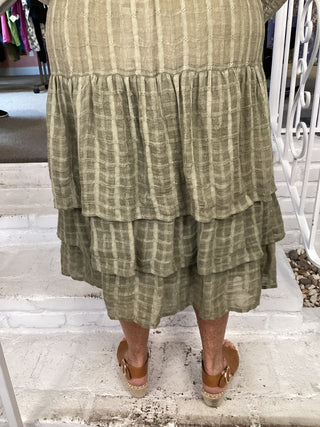 BB1517 Layered Skirt - Moss