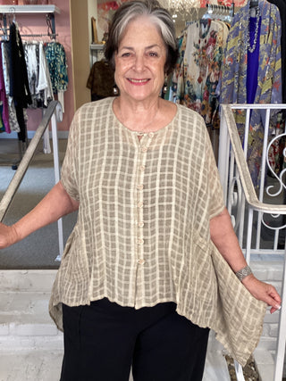 BT1510 SS Button Top - Oatmeal