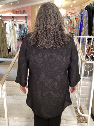 TUMMY TUCK BLOUSE - BLACK