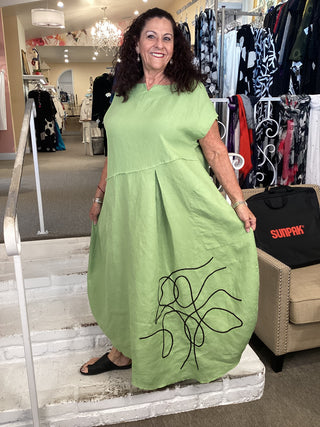 A ORLA DRESS - LIME