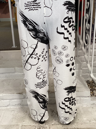 TWO TONE AIRFLOW PANT -WHT/BLK