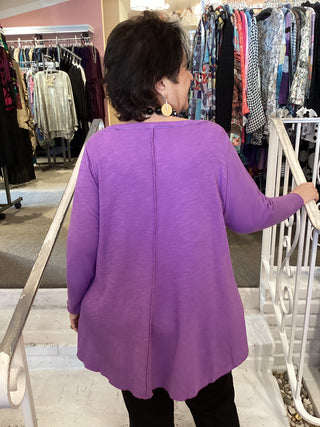 SHORTER HI LOW TOP - PLUM