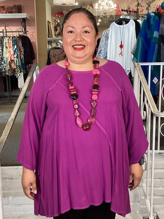 2726 Diagonal Seam Tunic - Viola