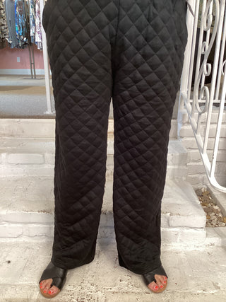 QUILTED PANT - BLACK