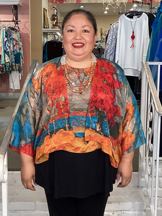 SILK KIMONO JKT - GLADE