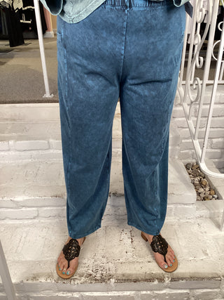 2 PKT LANTERN PANT - SAPPHIRE