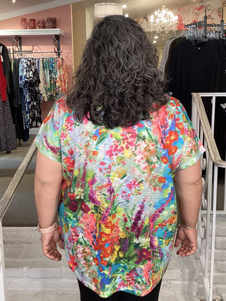 V-NECK CAP SLEEVE - EMILIA
