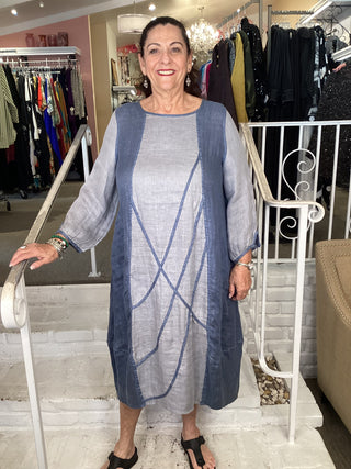 GAUZE DRESS - SKY