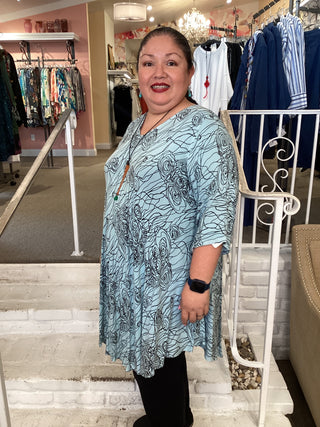 2494 V Bias A Tunic – Abs Aqua