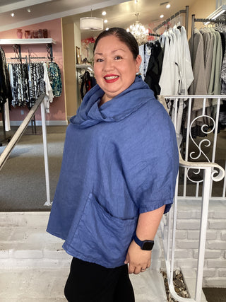 COWL TURTLE - DENIM