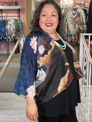 Silk Kimono Jacket - Meditation
