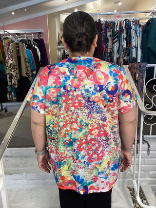 CAP V-NECK TOP - MEADOWS