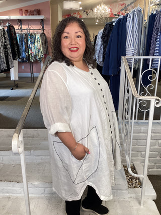 LINEN TUNIC - WHITE