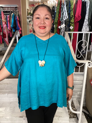 ARTIST LINEN TOP - BAHAMA