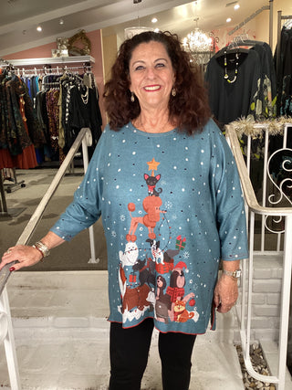 FLEECE CHRISTMAS DOG TUNIC
