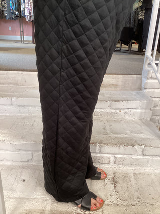QUILTED PANT - BLACK