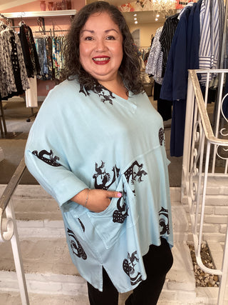 V PKT Tunic – TRB Aqua