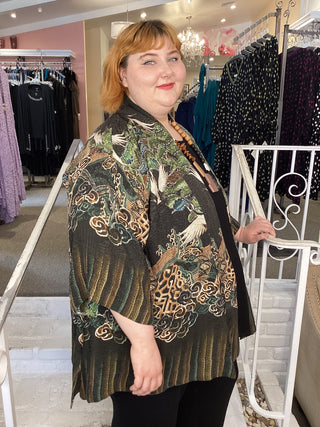 OPEN KIMONO - GEOMETRIC WAVES