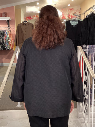 ORGANZA A-LINE JKT - BLACK