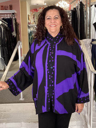 BOXY JACKET - LAVA PURPLE