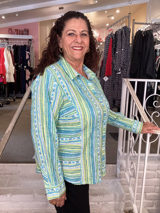 CRINKLE COTTON SHIRT - ALOE