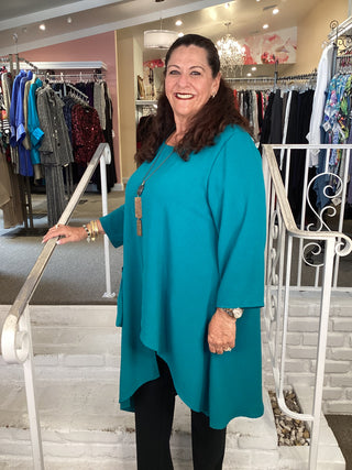 LONG ASYM TUNIC - JADE
