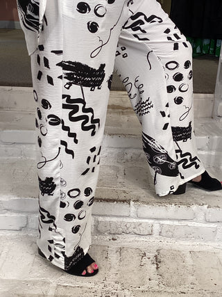 TWO TONE AIRFLOW PANT -WHT/BLK