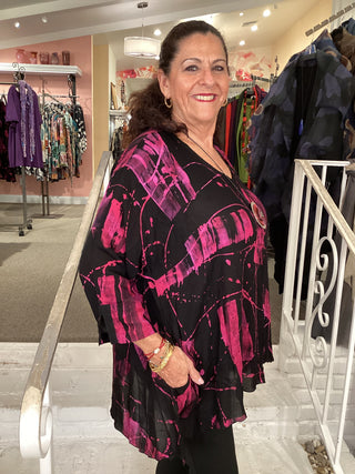 DENISE TUNIC - FUSCHIA / BLACK