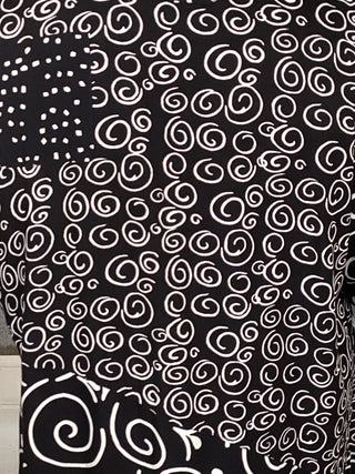 COMBO TEE - BW SWIRL & SQUARE