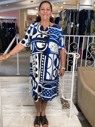 COTTON/SPAN DRESS - DOTTIE
