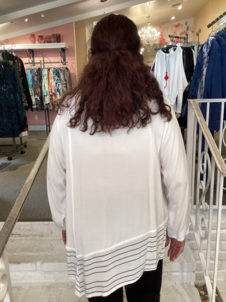 V Uneven Trim - White