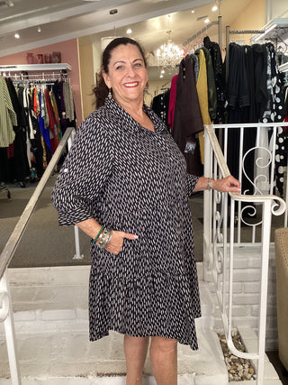 CELINE DRESS - DASHED LINES
