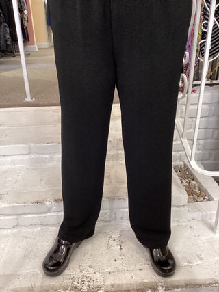 BOUCLE TAPER PANT - BLACK
